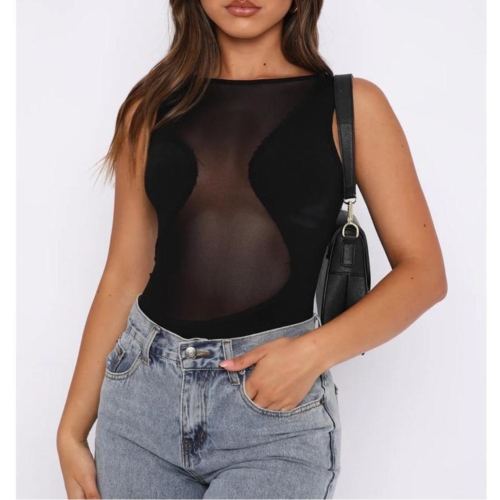 White Fox Boutique Black Bodysuit